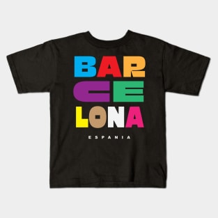 Barcelona Font Kids T-Shirt